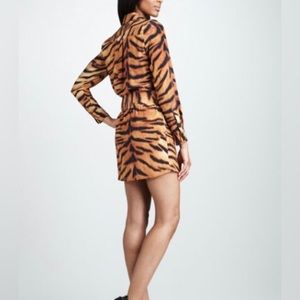 Haute Hippie Silk Animal Print Belted Dress Sz Small S